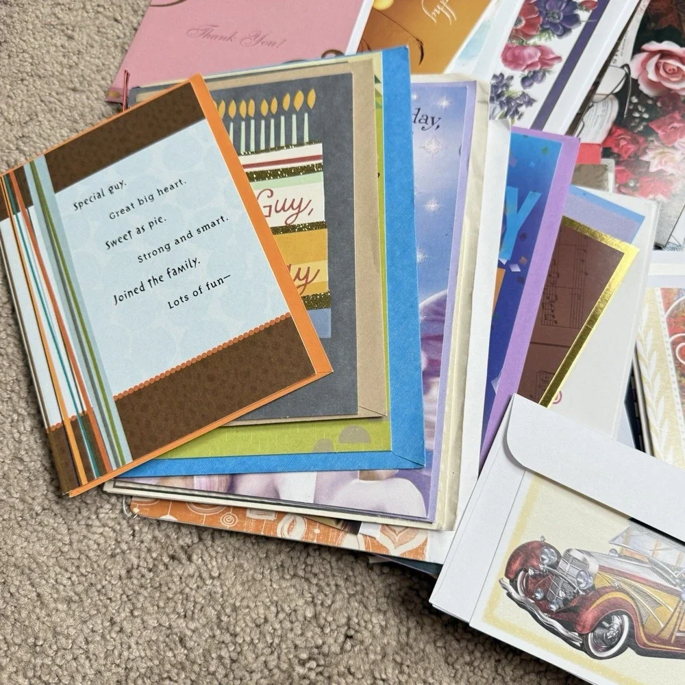 Mixed Greeting Cards Envelopes 100+ Lot Holiday Birthday Thank You Sympathy VTG